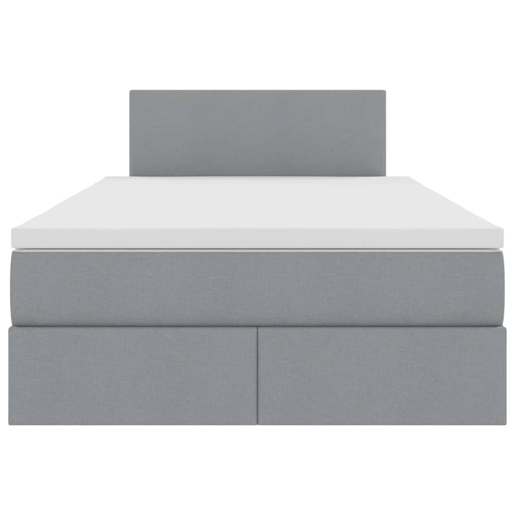 LED krevet za pohranu s madracem Svjetlosiva 120 x 200 cm