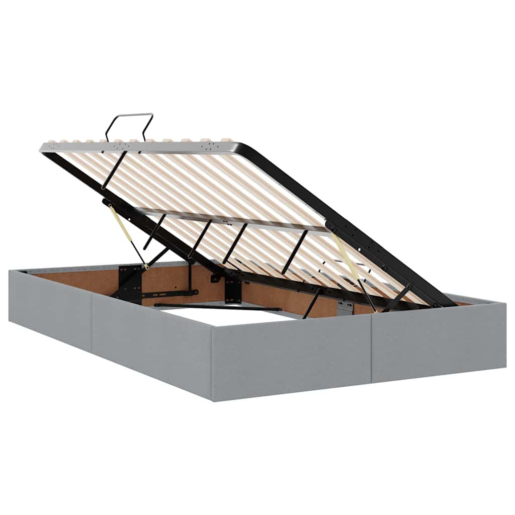 LED krevet za pohranu s madracem Svjetlosiva 120 x 190 cm