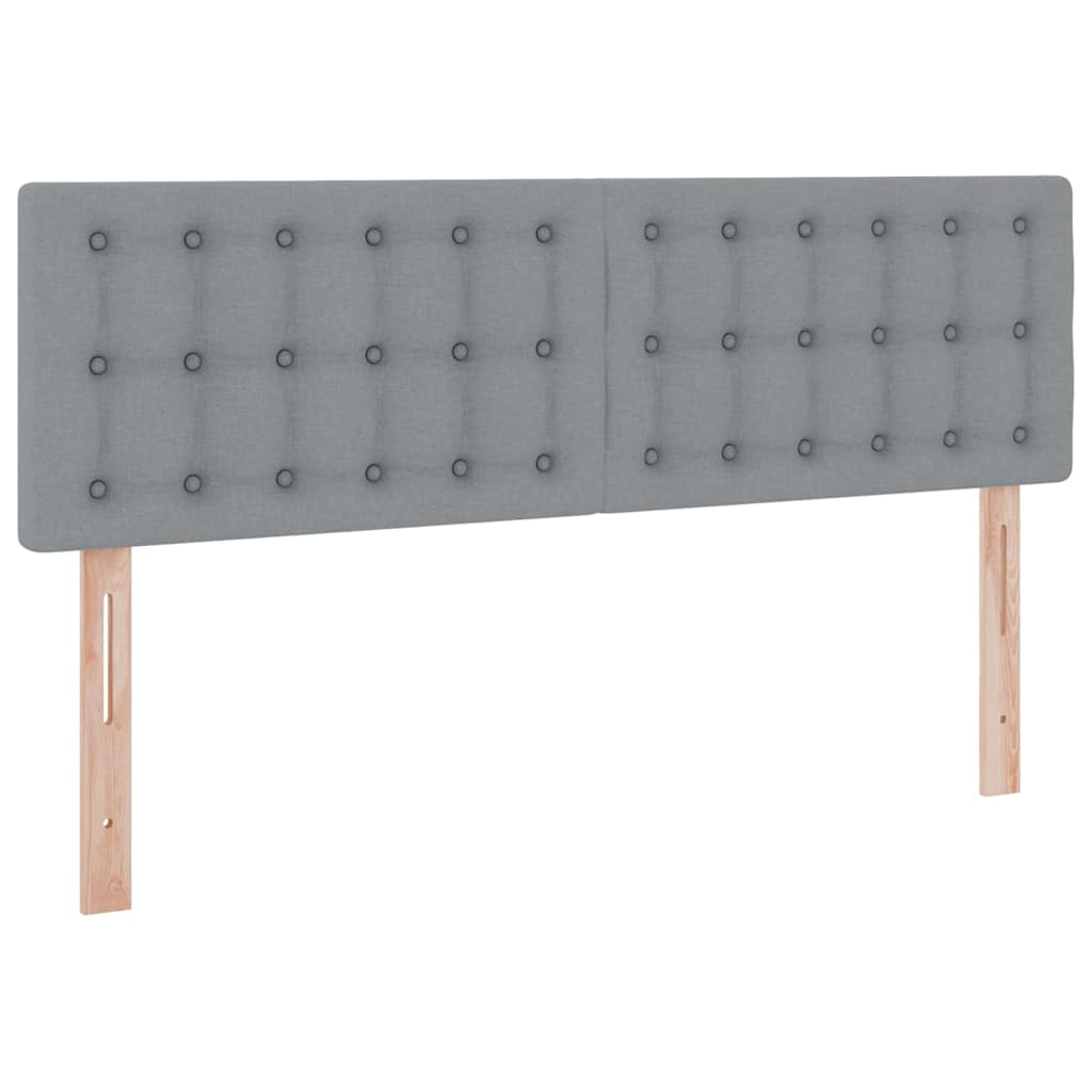 LED krevet za pohranu s madracem Svjetlosiva 140 x 190 cm
