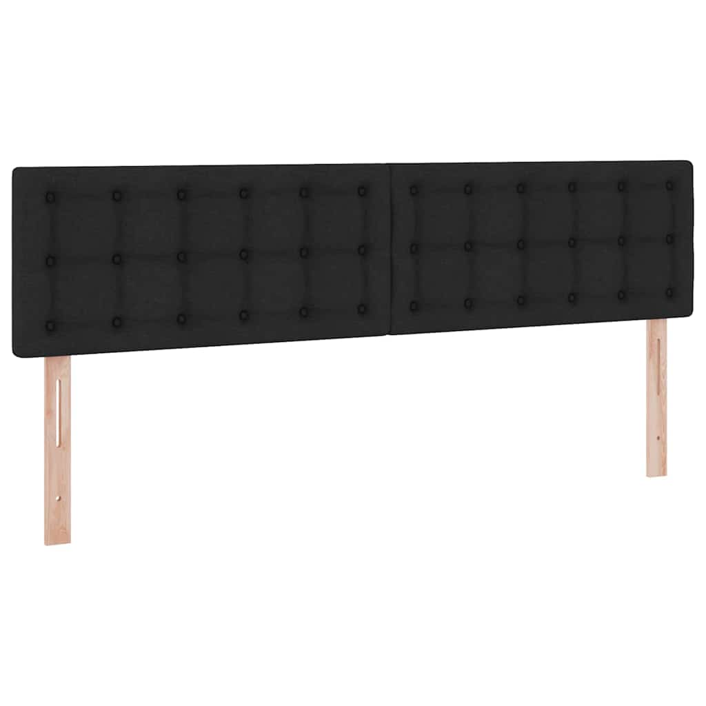 LED krevet za pohranu s madracem Crna 180 x 200 cm Tkanina