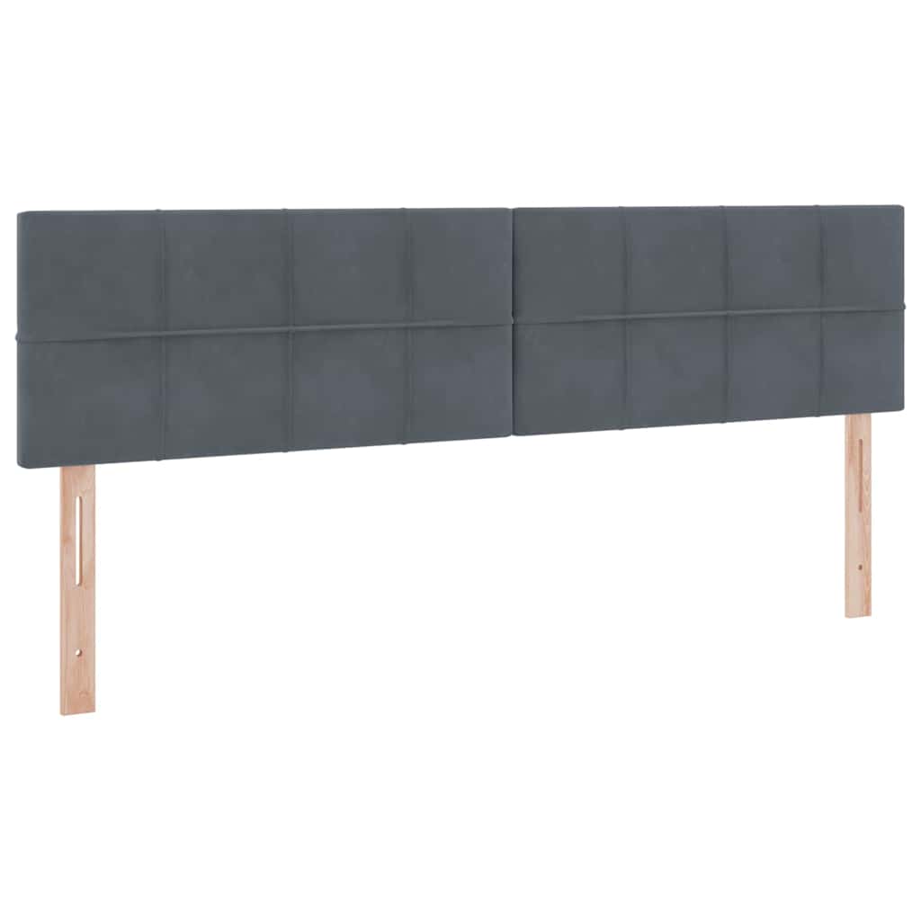 LED krevet za pohranu s madracem Tamnosiva 160 x 200 cm Baršun