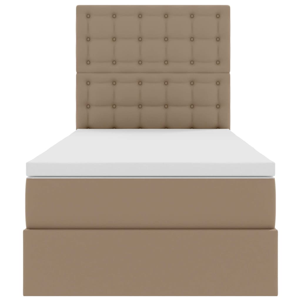 Krevet s od storage s pohranom Kapućino 100 x 200 cm Lažna koža
