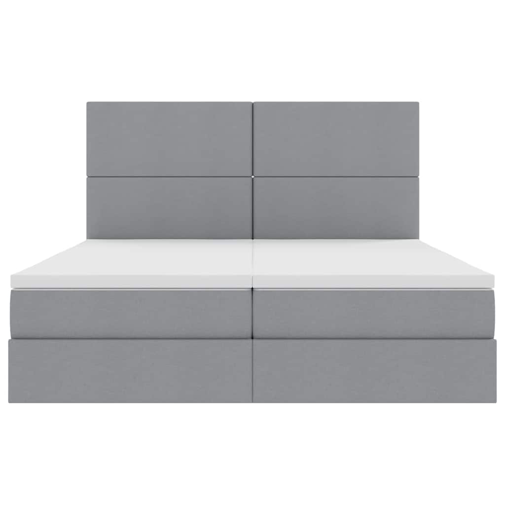 Krevet s od storage s pohranom Svjetlosiva 180 x 200 cm Tkanina
