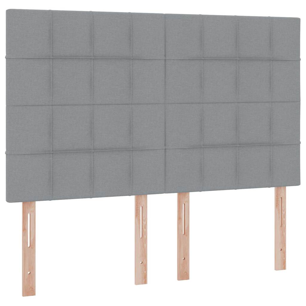 LED krevet za pohranu s madracem Svjetlosiva 140 x 190 cm