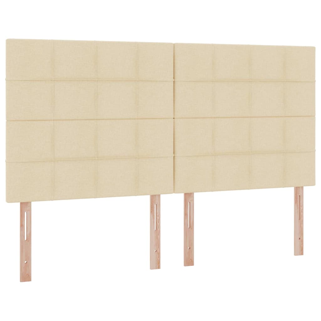 LED krevet za pohranu s madracem Krema 160 x 200 cm Tkanina