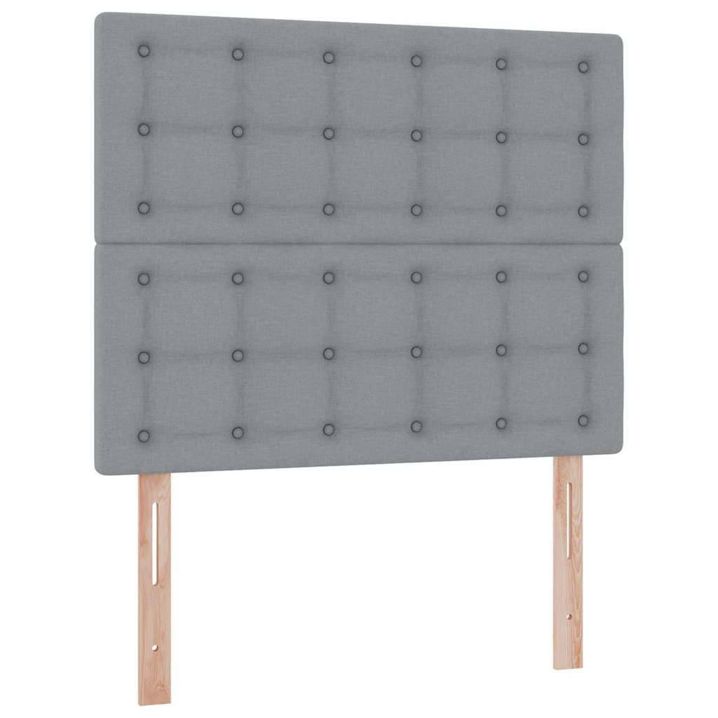 LED krevet za pohranu s madracem Svjetlosiva 120 x 190 cm