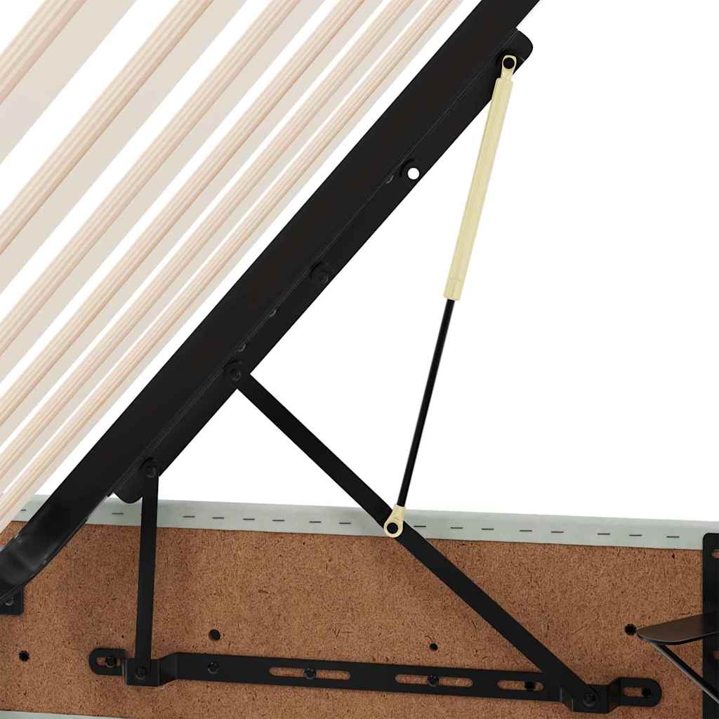 LED krevet za pohranu s madracem Svjetlosiva 120 x 190 cm