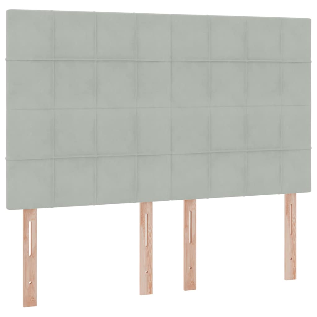 LED krevet za pohranu s madracem Svjetlosiva 140 x 190 cm