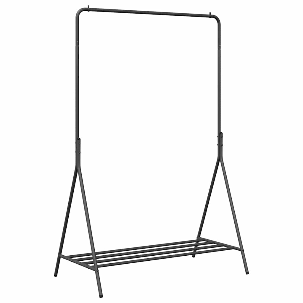 Stalak za odjeću s pohranom Crna 100 x 56 x 154 cm Čelik