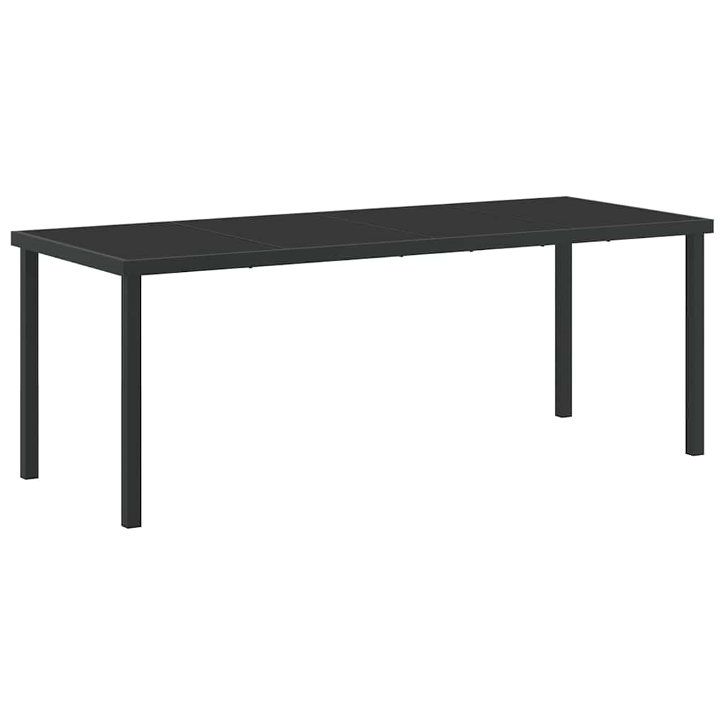 Vrtni set za objed 9 pcs Crna i svijetlo siva PE ratan