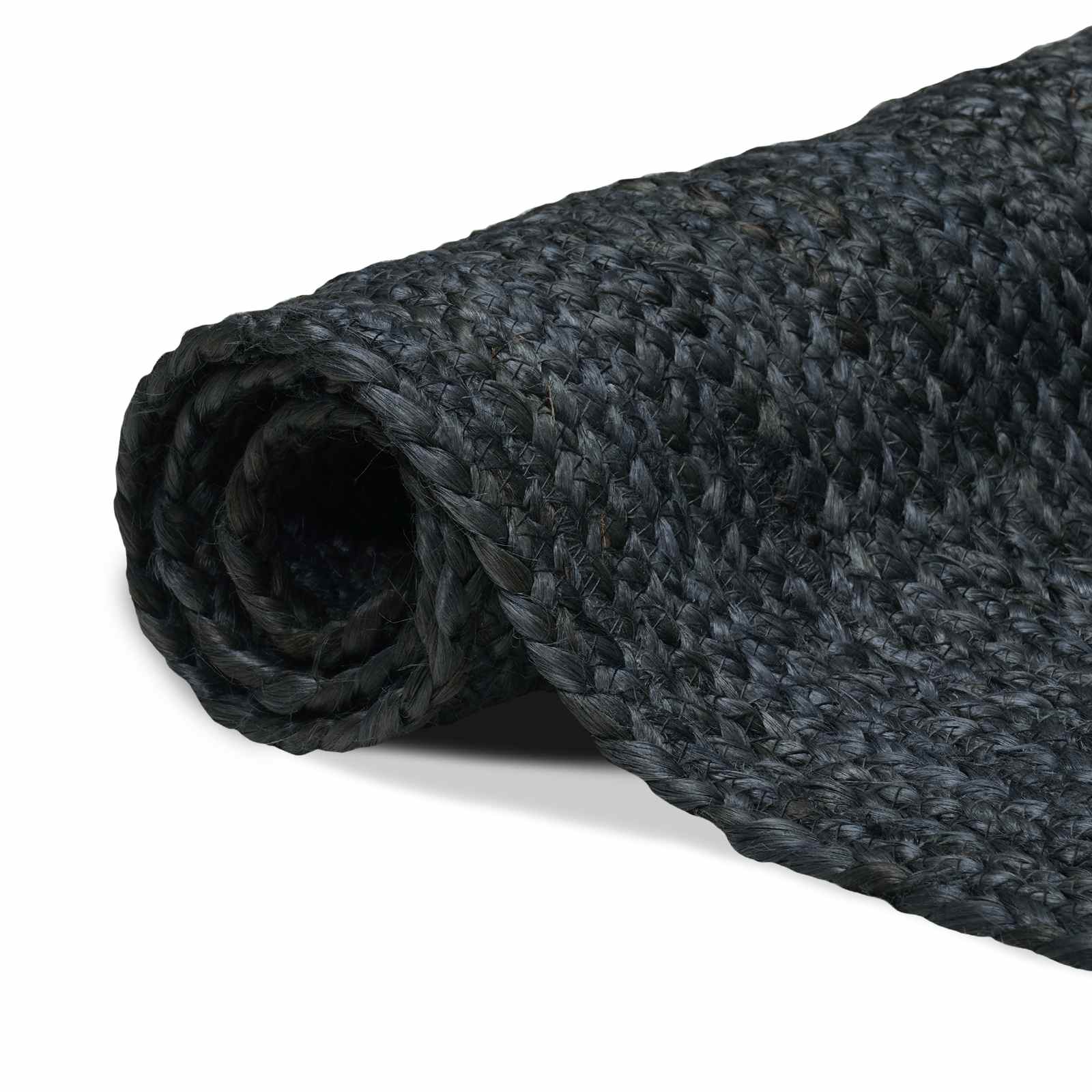 Tepisi za područja Četvrtasti Tamnosiva 160 x 160 cm Juta