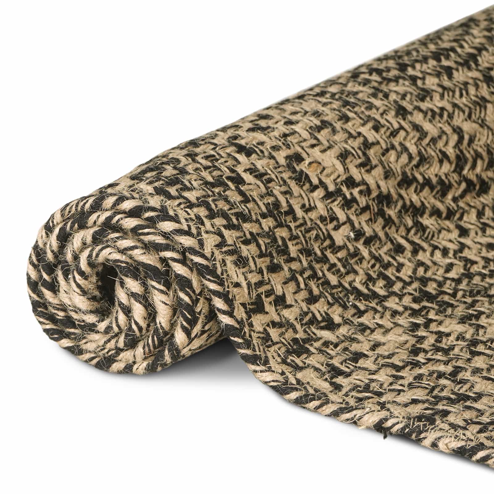 Tepisi za područja Prirodna i crna 60 x 110 cm Juta