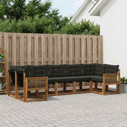 Set vanjskih sofa 7 pcs Prirodna i crna