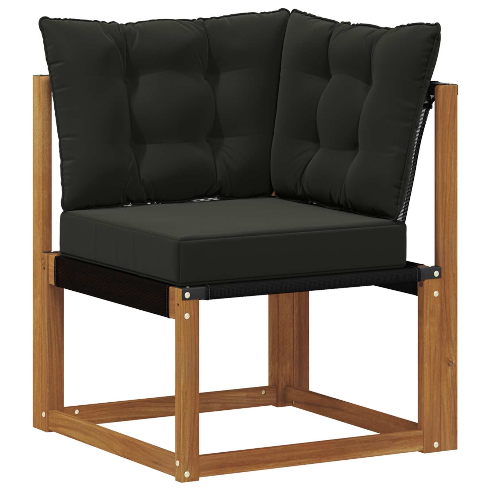 Set vanjskih sofa 7 pcs Prirodna i crna