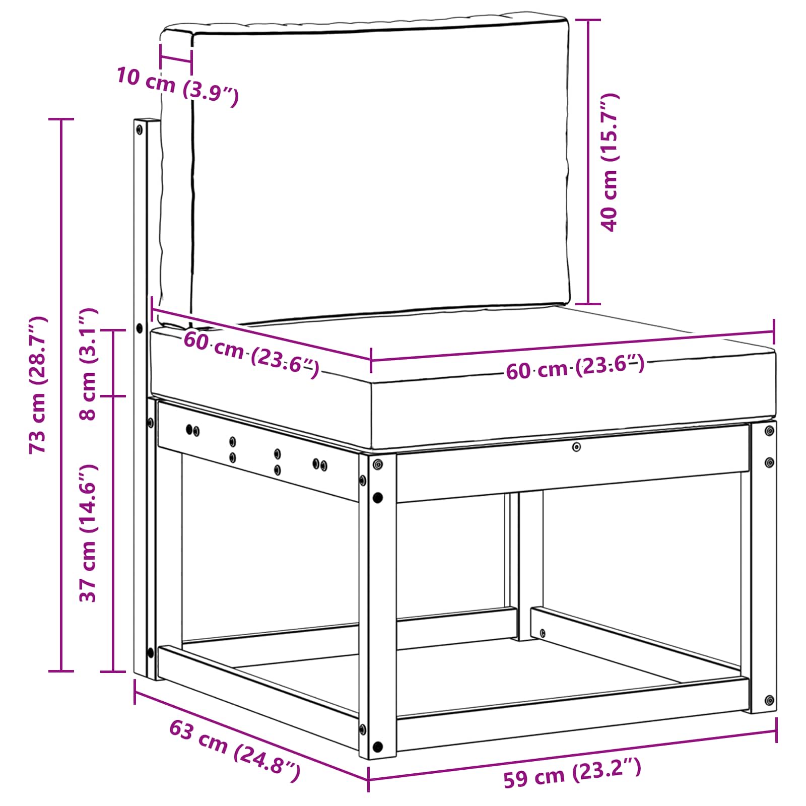 Set vanjskih sofa 3 pcs Prirodna i bež Poliester