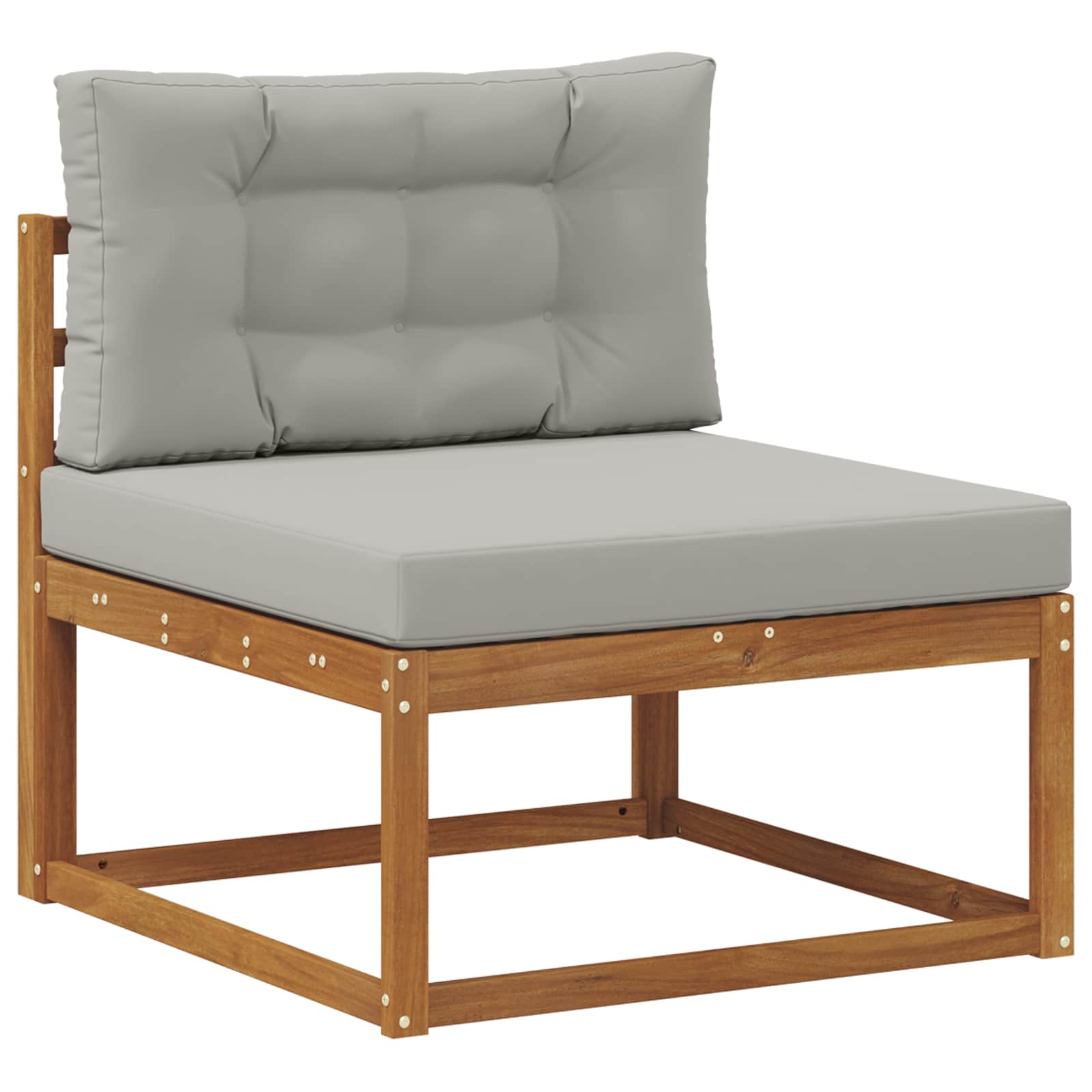 Set vanjskih sofa 7 pcs Prirodna i Svjetlosiva