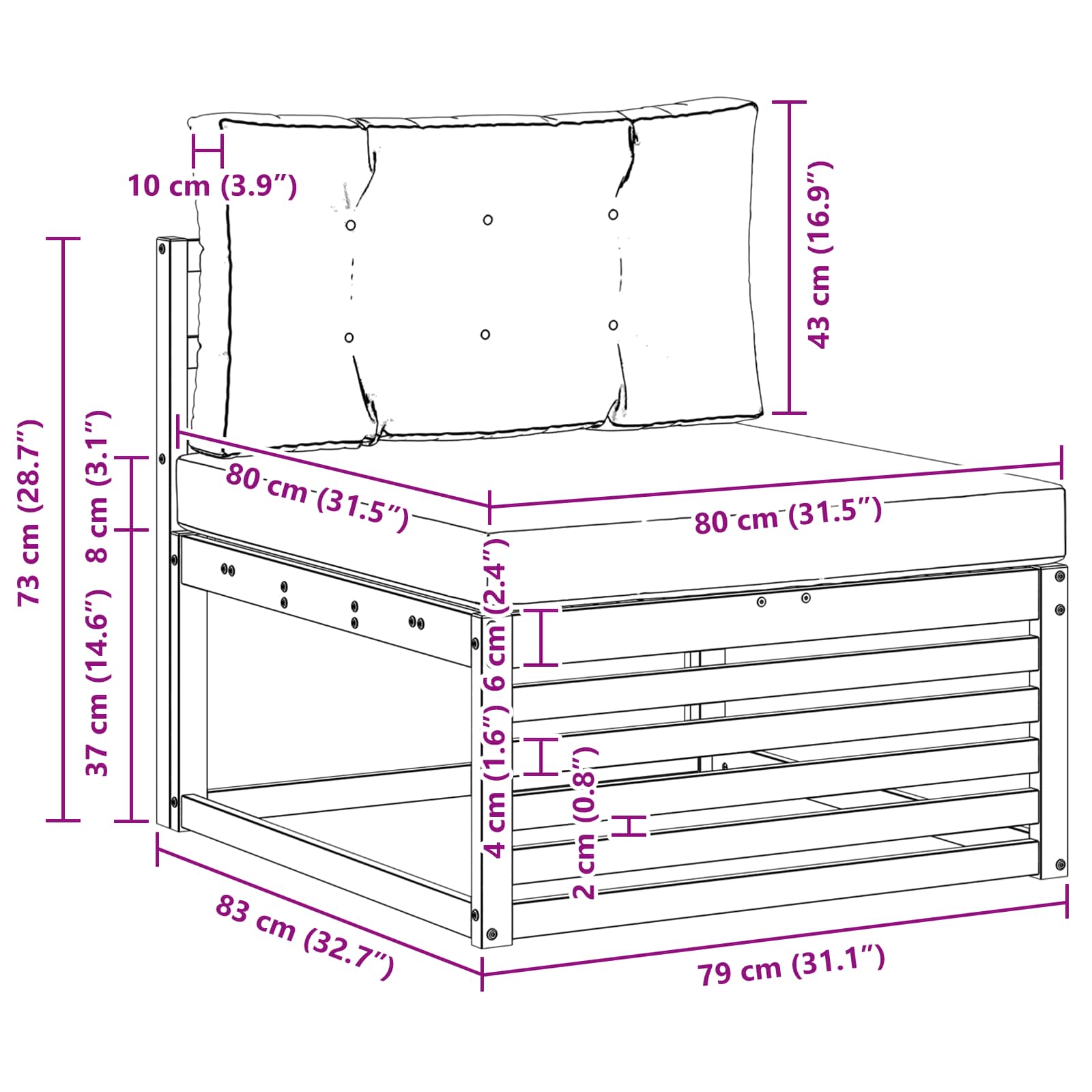 Set vanjskih sofa 3 pcs Prirodna i bež Poliester