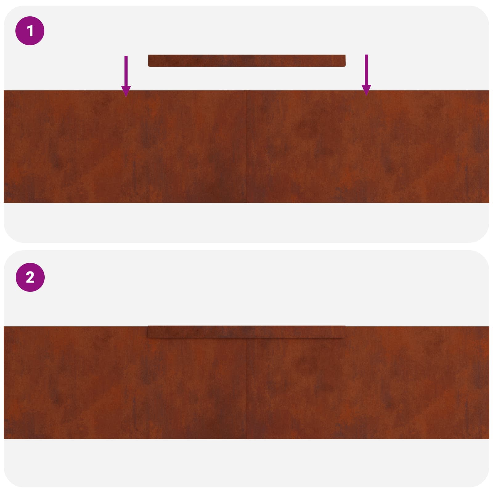 Ograda oko Travnjaka 4 pcs Rđa 450 x 0,05 x 20 cm