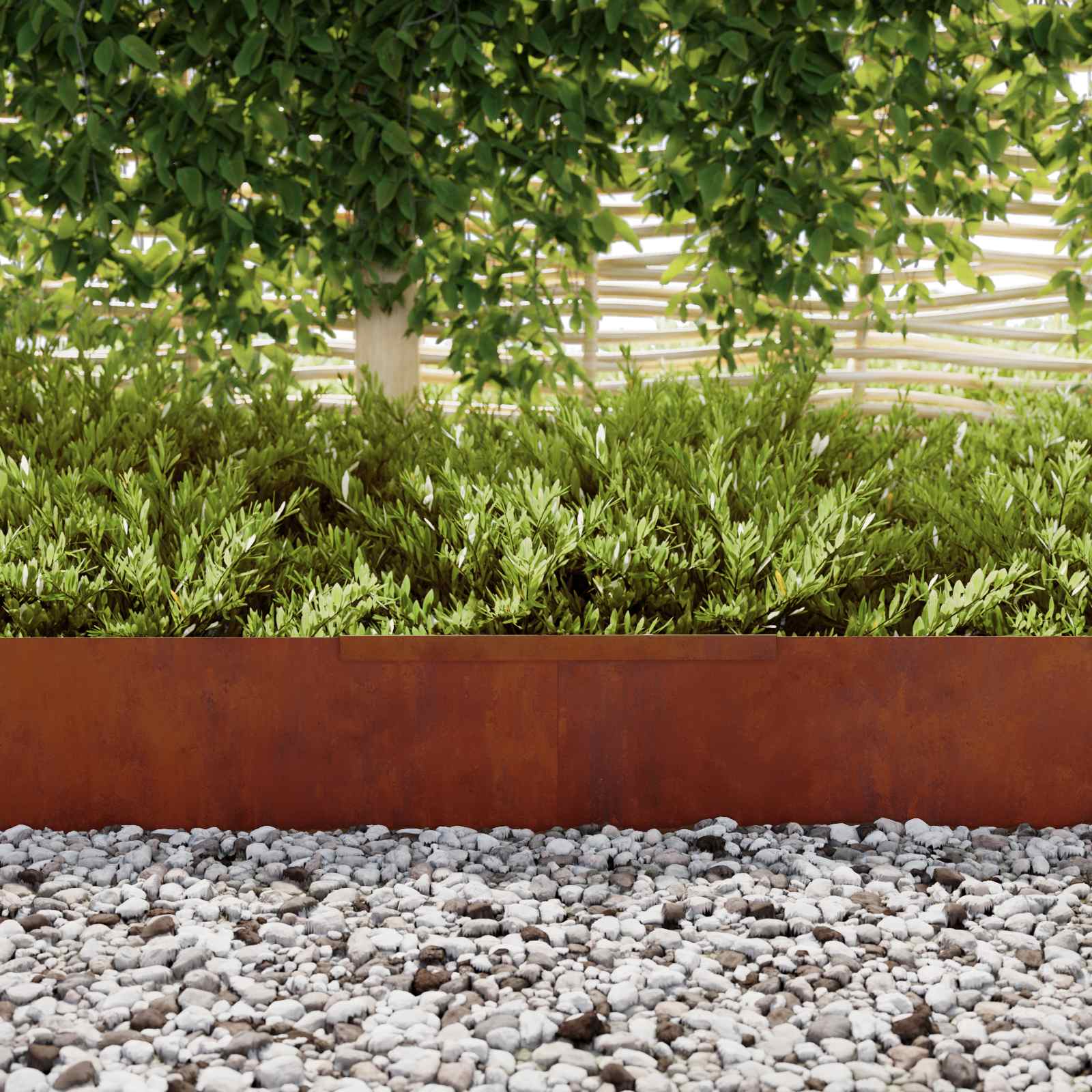 Ograda oko Travnjaka 4 pcs Rđa 450 x 0,05 x 25 cm