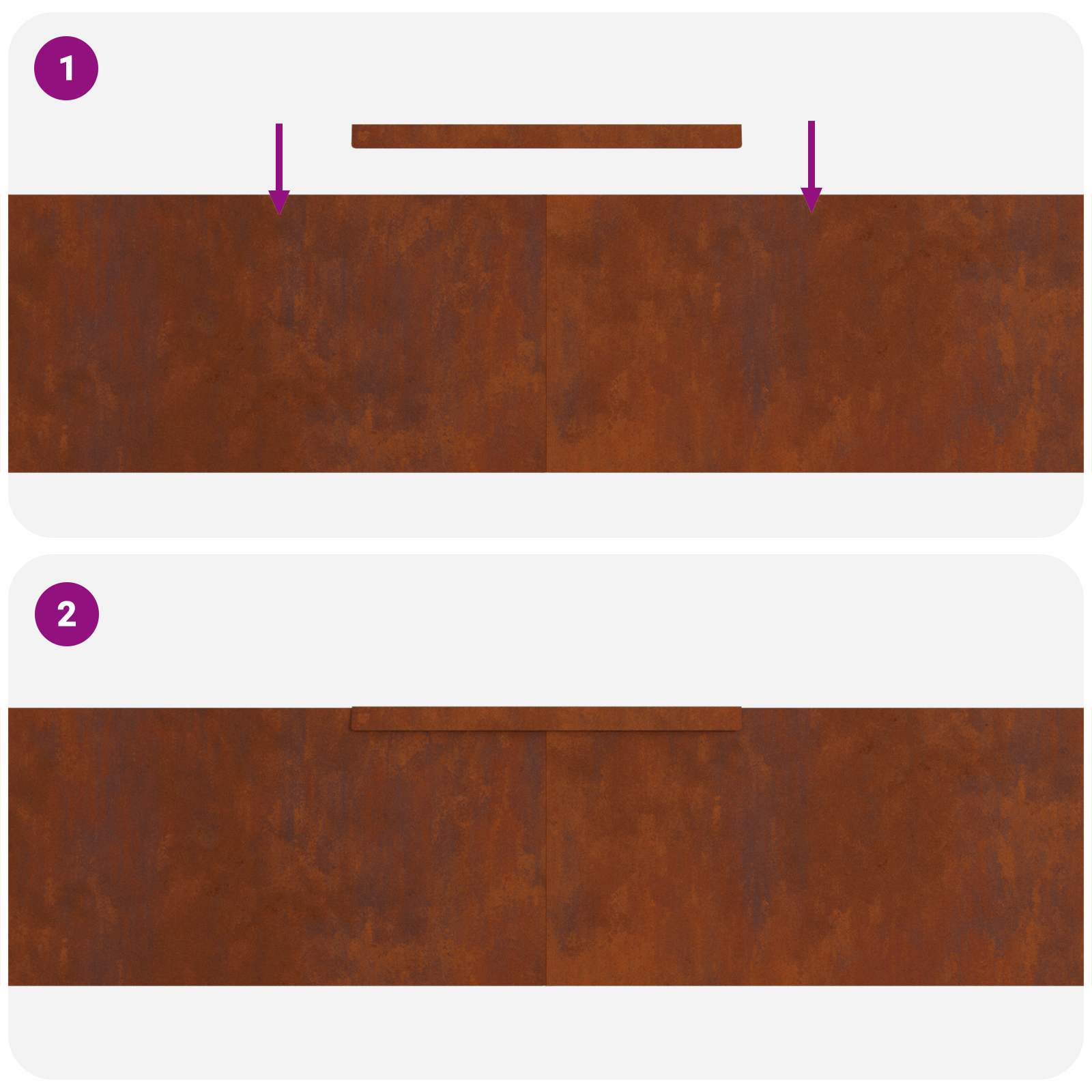 Ograda oko Travnjaka 4 pcs Rđa 450 x 0,05 x 25 cm