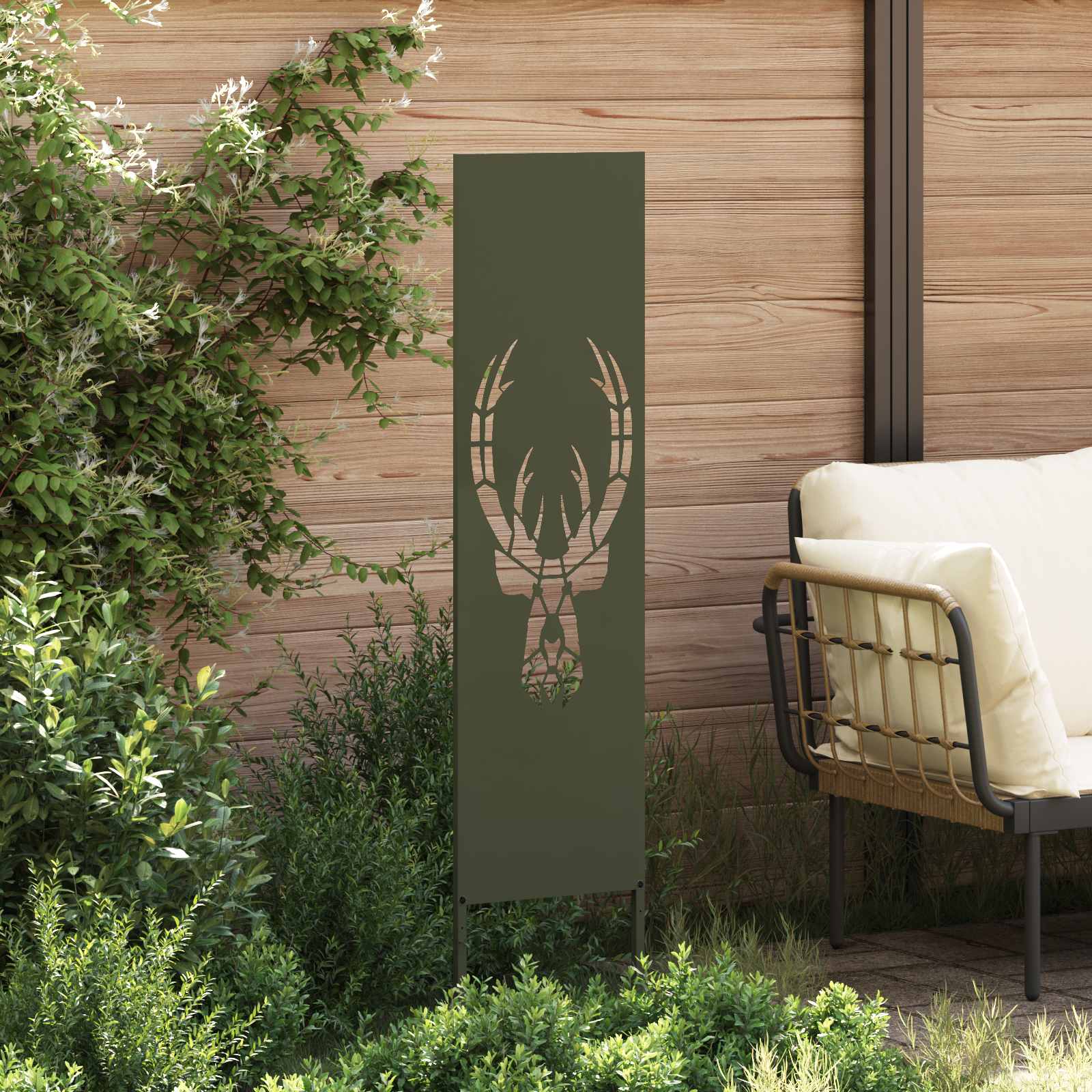 Privatnost u vrtu Maslinovo zelena 32 x 140 cm