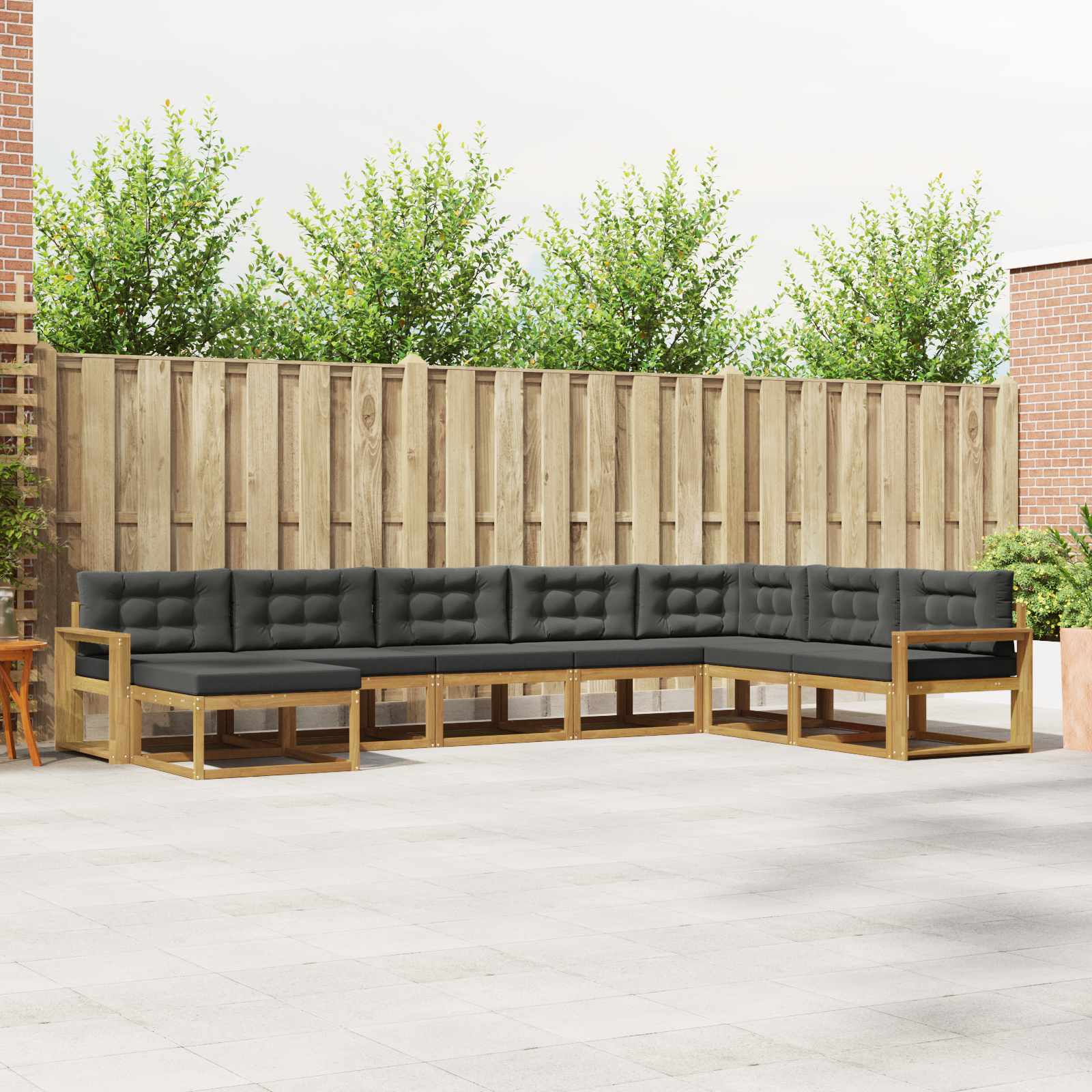 Set vanjskih sofa 8 pcs Bijela i antracit