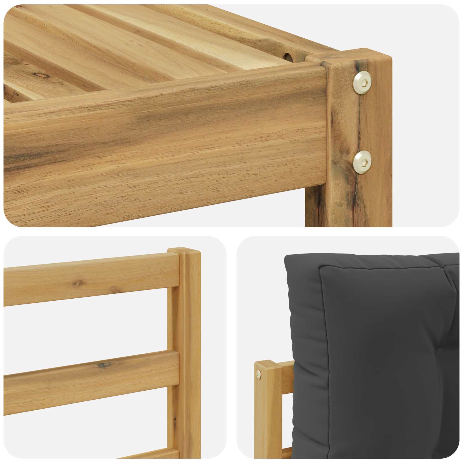 Set vanjskih sofa 9 pcs Bijela i antracit