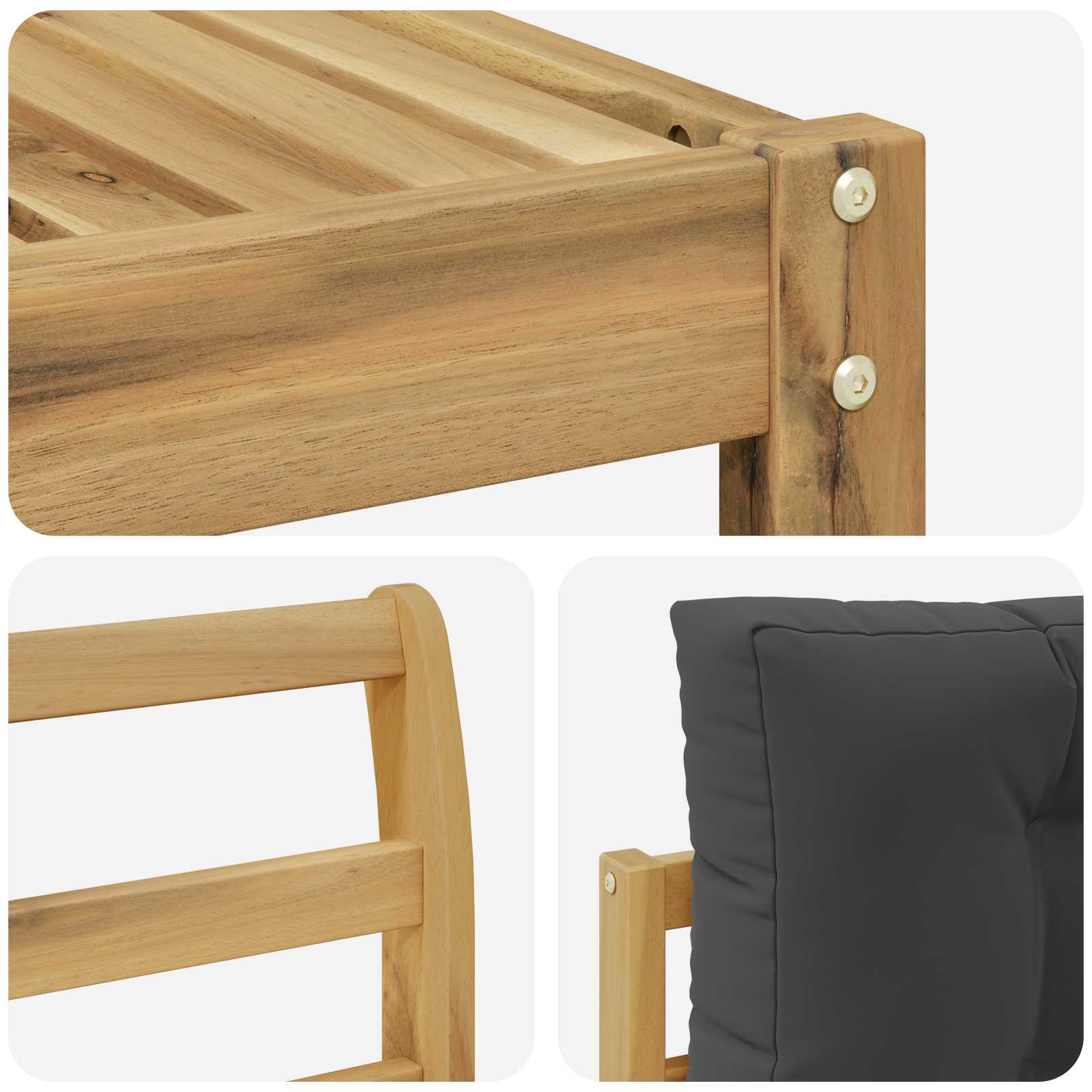 Set vanjskih sofa 9 pcs Bijela i antracit