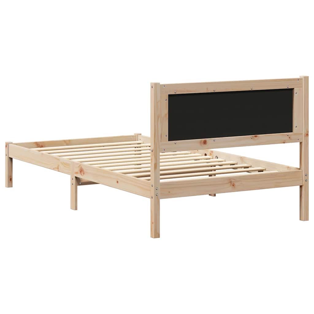 Krevetni okvir s tapiciranim uzglavljem Crna 100 x 200 cm