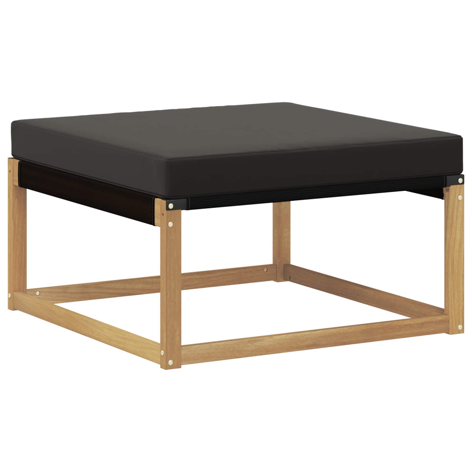 Set vanjskih sofa 8 pcs Bijela i crna Čvrsto drvo akacije