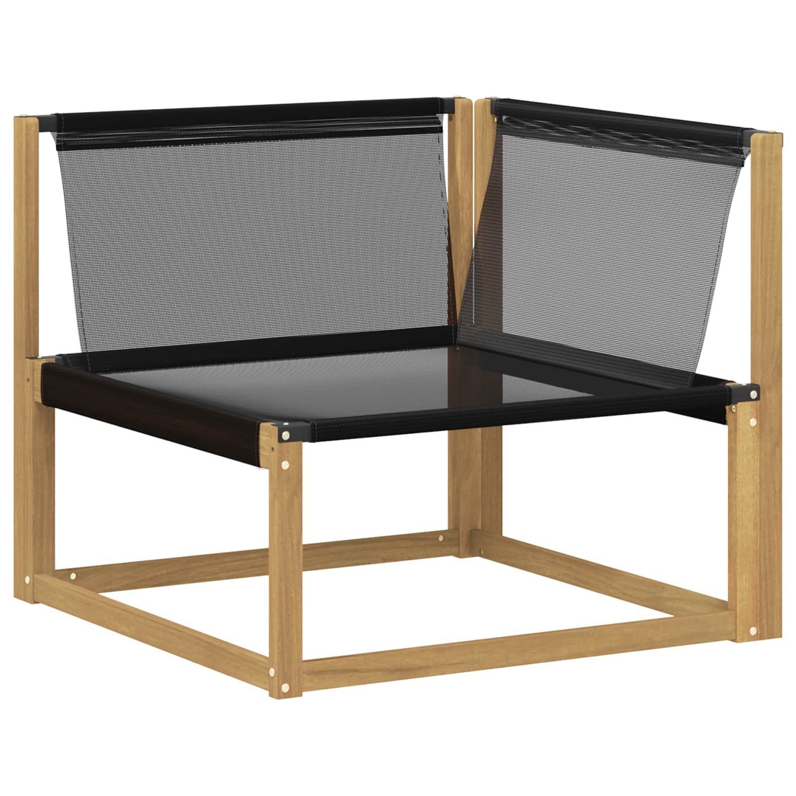 Set vanjskih sofa 9 pcs Bijela i crna Čvrsto drvo akacije