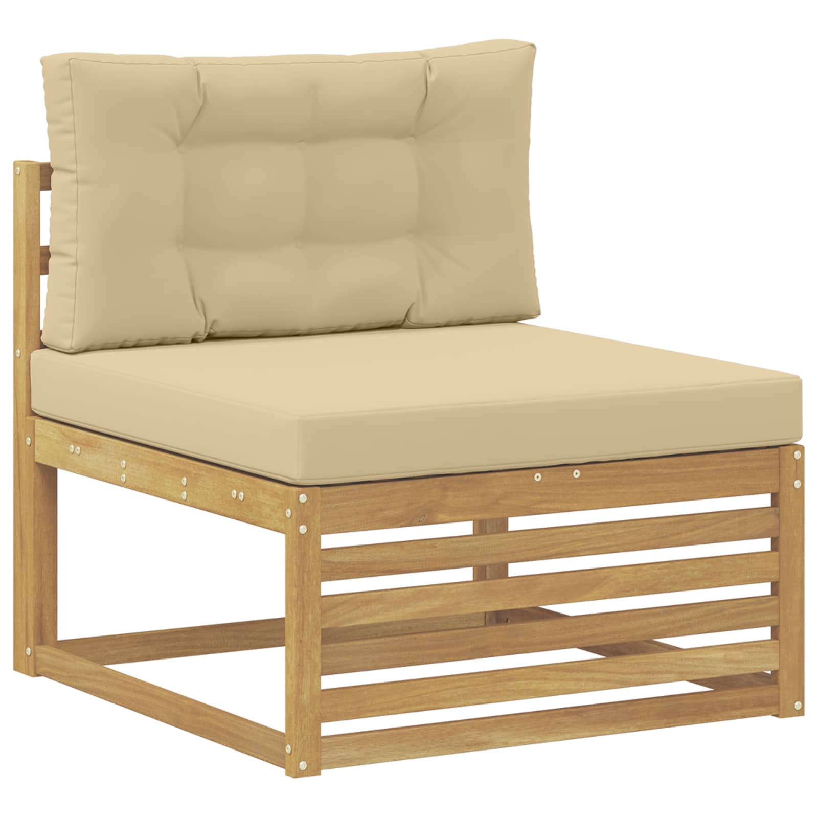 Set vanjskih sofa 6 pcs Bijela i bež