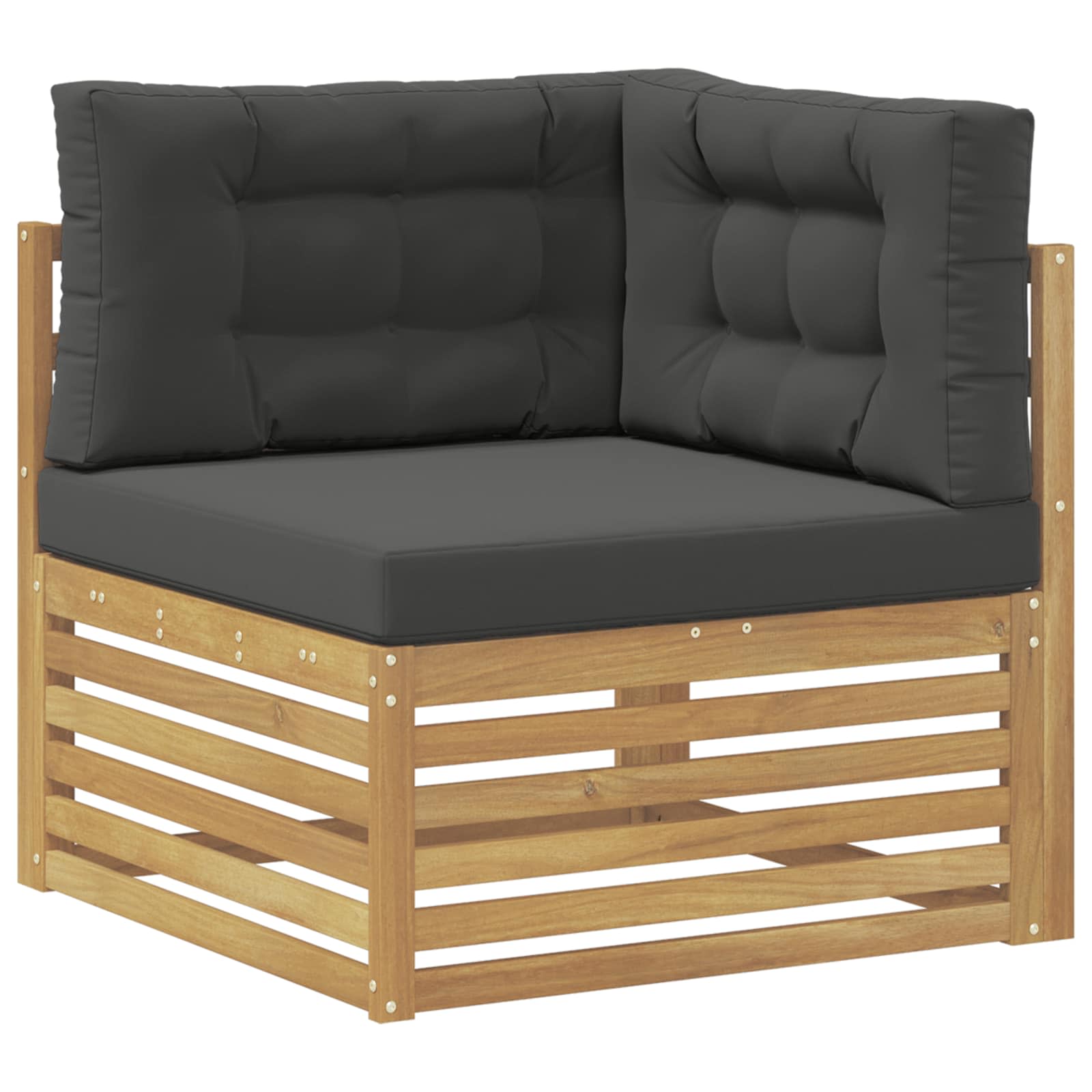 Set vanjskih sofa 8 pcs Bijela i antracit Čvrsto drvo akacije
