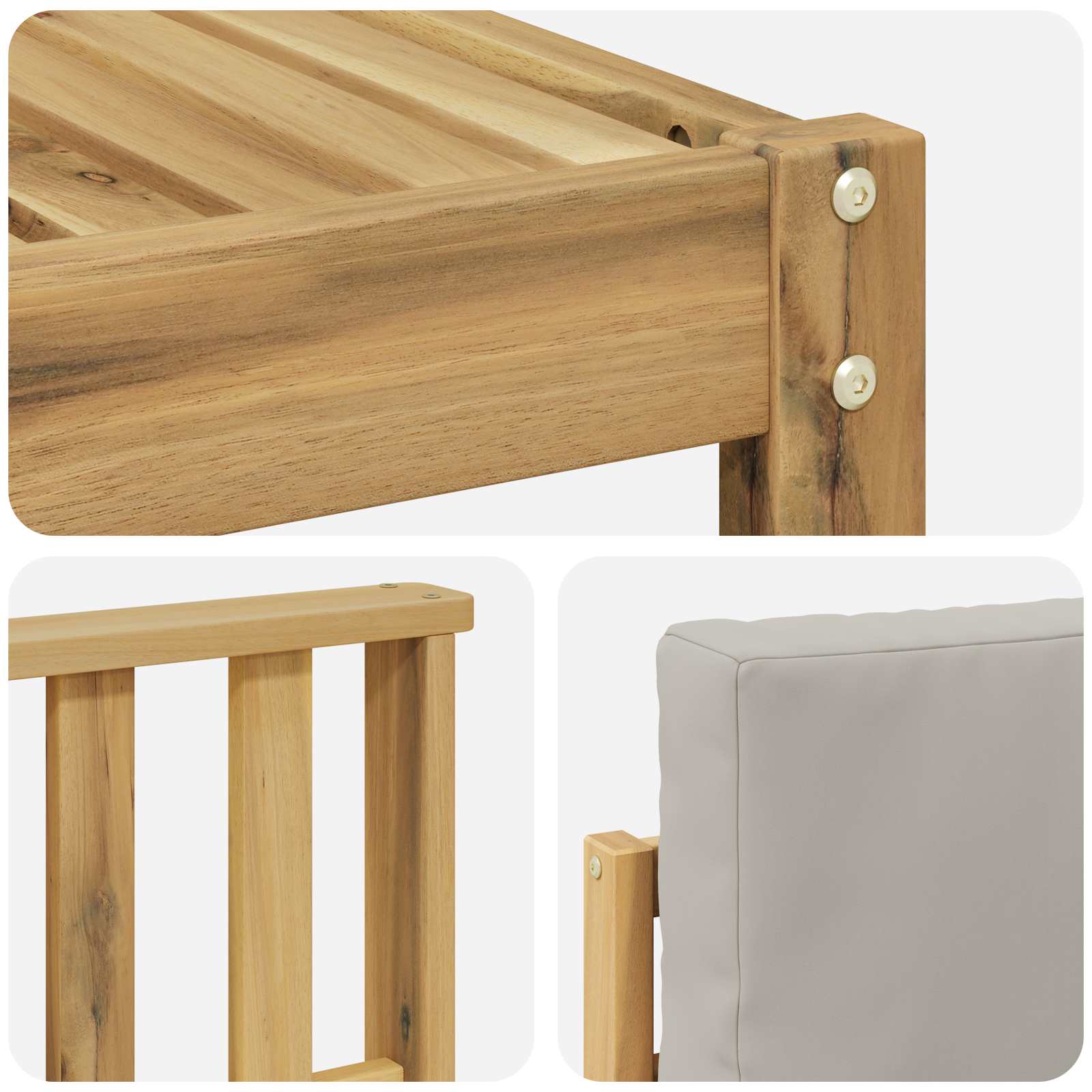 Set vanjskih sofa 9 pcs Bijela i svjetlosiva 59 x 59 x 37 cm