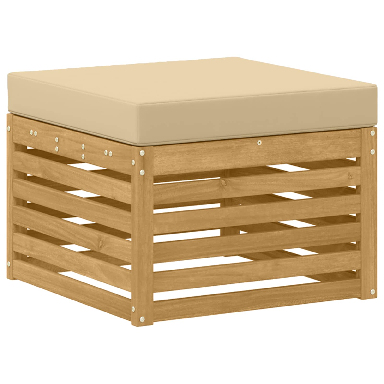 Set vanjskih sofa 5 pcs Bijela i bež 249 x 122,5 x 73 cm