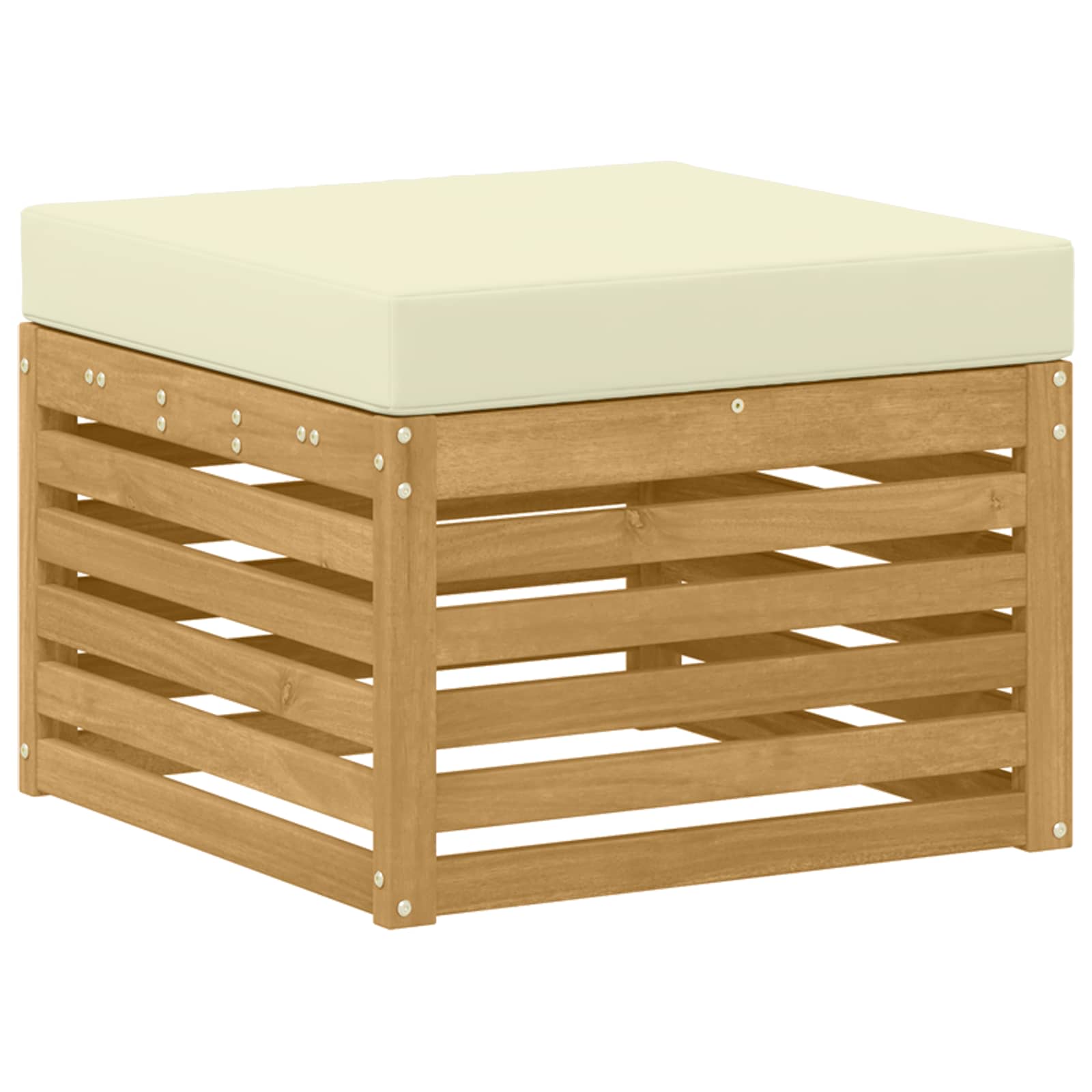 Set vanjskih sofa 5 pcs Bijela i krem 257 x 122,5 x 73 cm