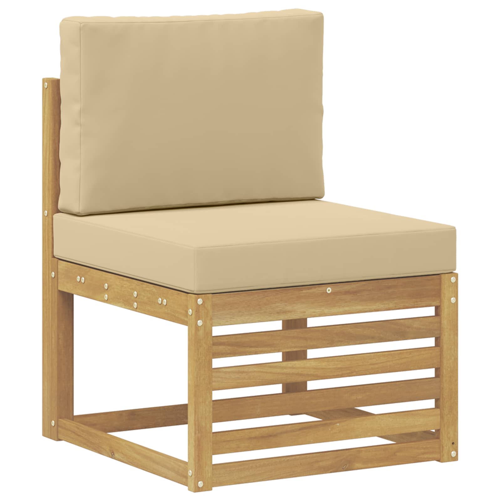 Set vanjskih sofa 4 pcs Bijela i bež 187,5 x 128,5 x 73 cm