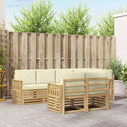 Set vanjskih sofa 7 pcs Bijela i krem 247 x 128,5 x 73 cm