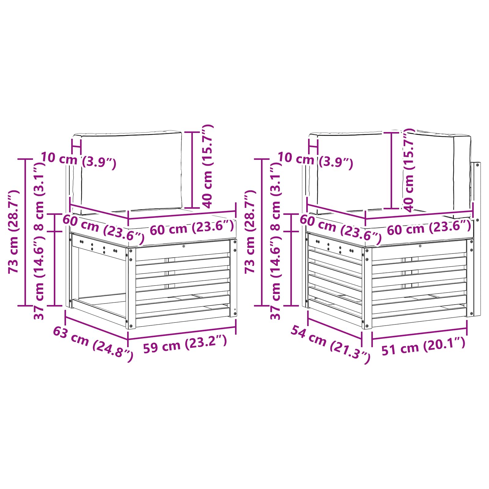 Set vanjskih sofa 8 pcs Bijela i krem 306 x 128,5 x 73 cm