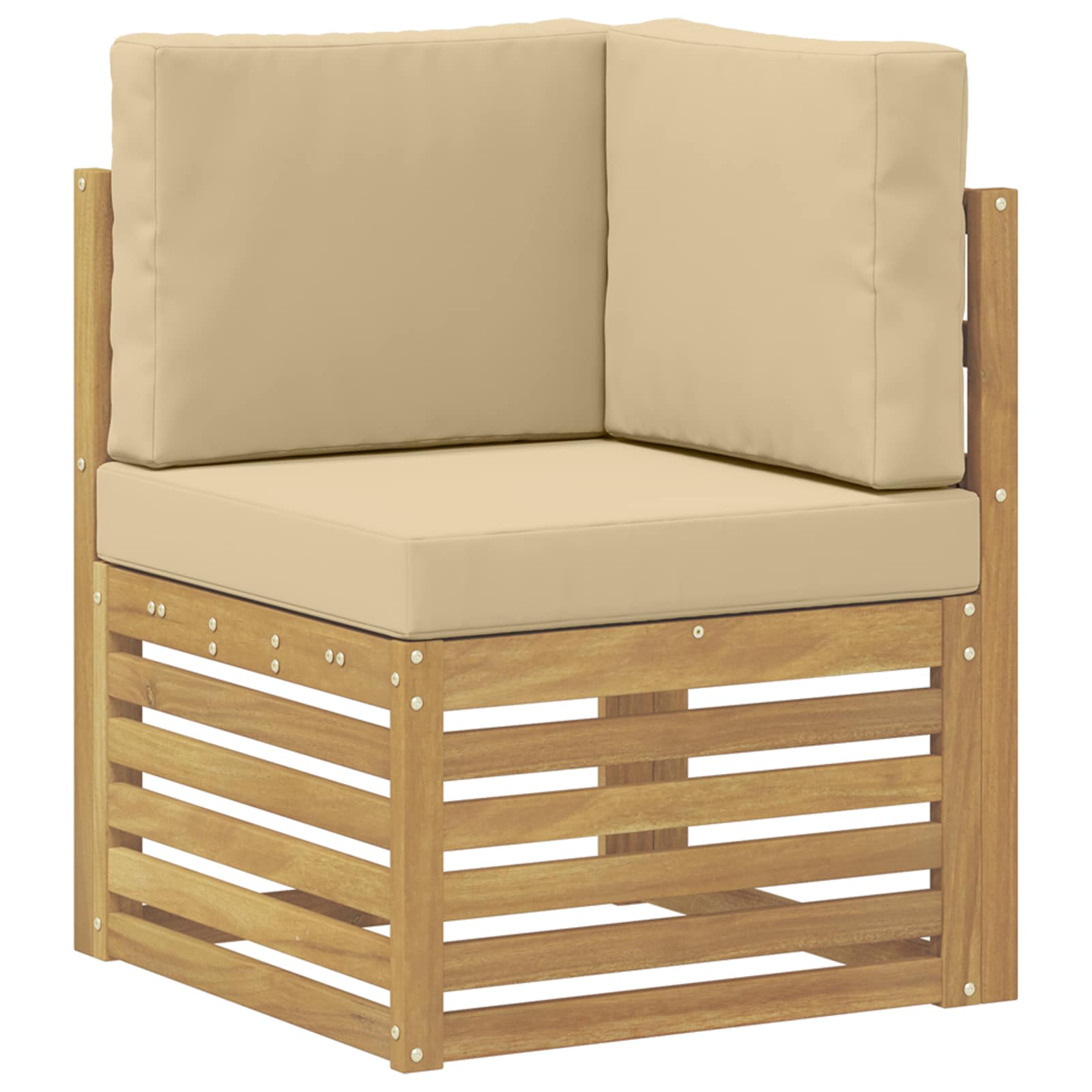 Set vanjskih sofa 6 pcs Bijela i bež 247 x 128,5 x 73 cm