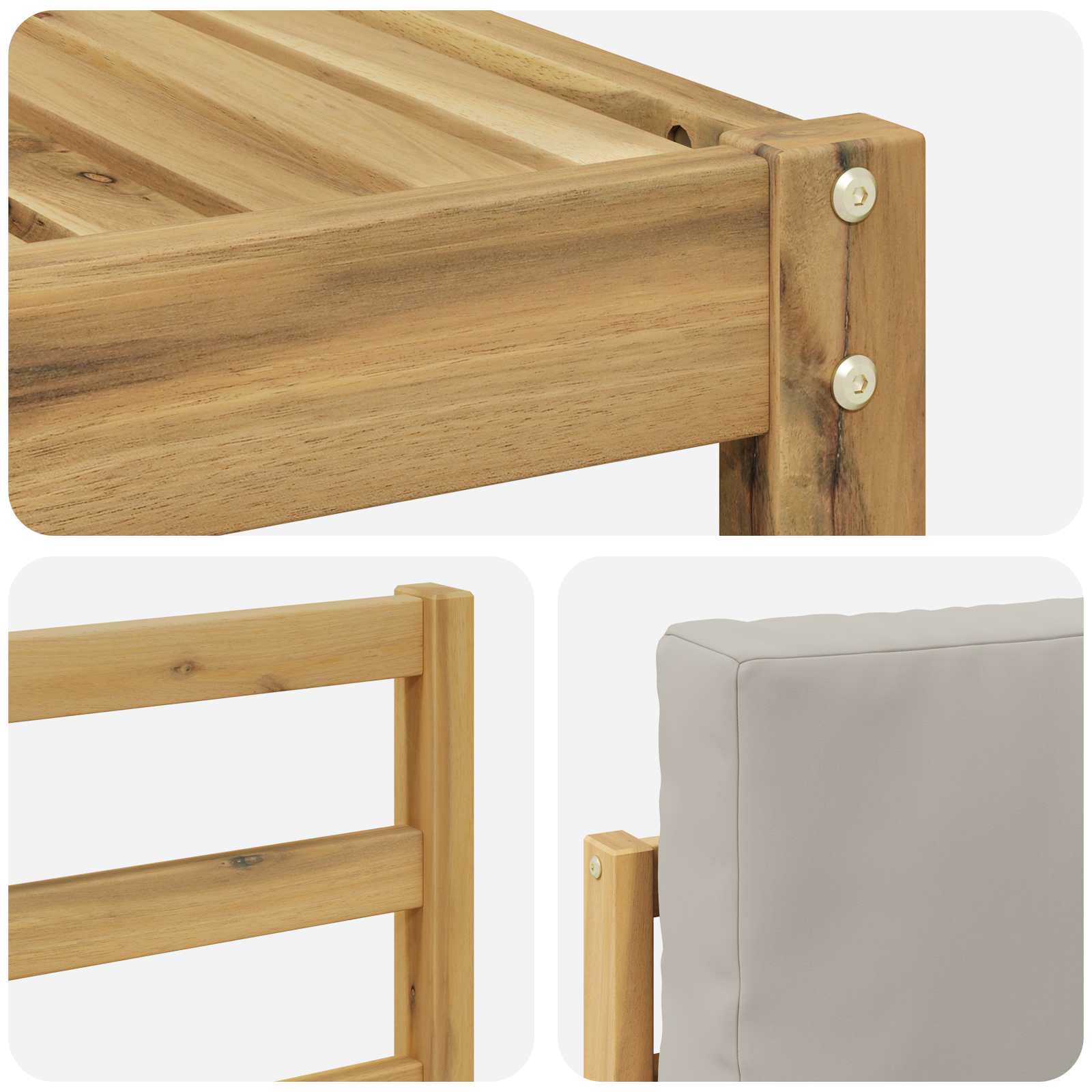 Set vanjskih sofa 8 pcs Bijela i svjetlosiva 59 x 59 x 37 cm