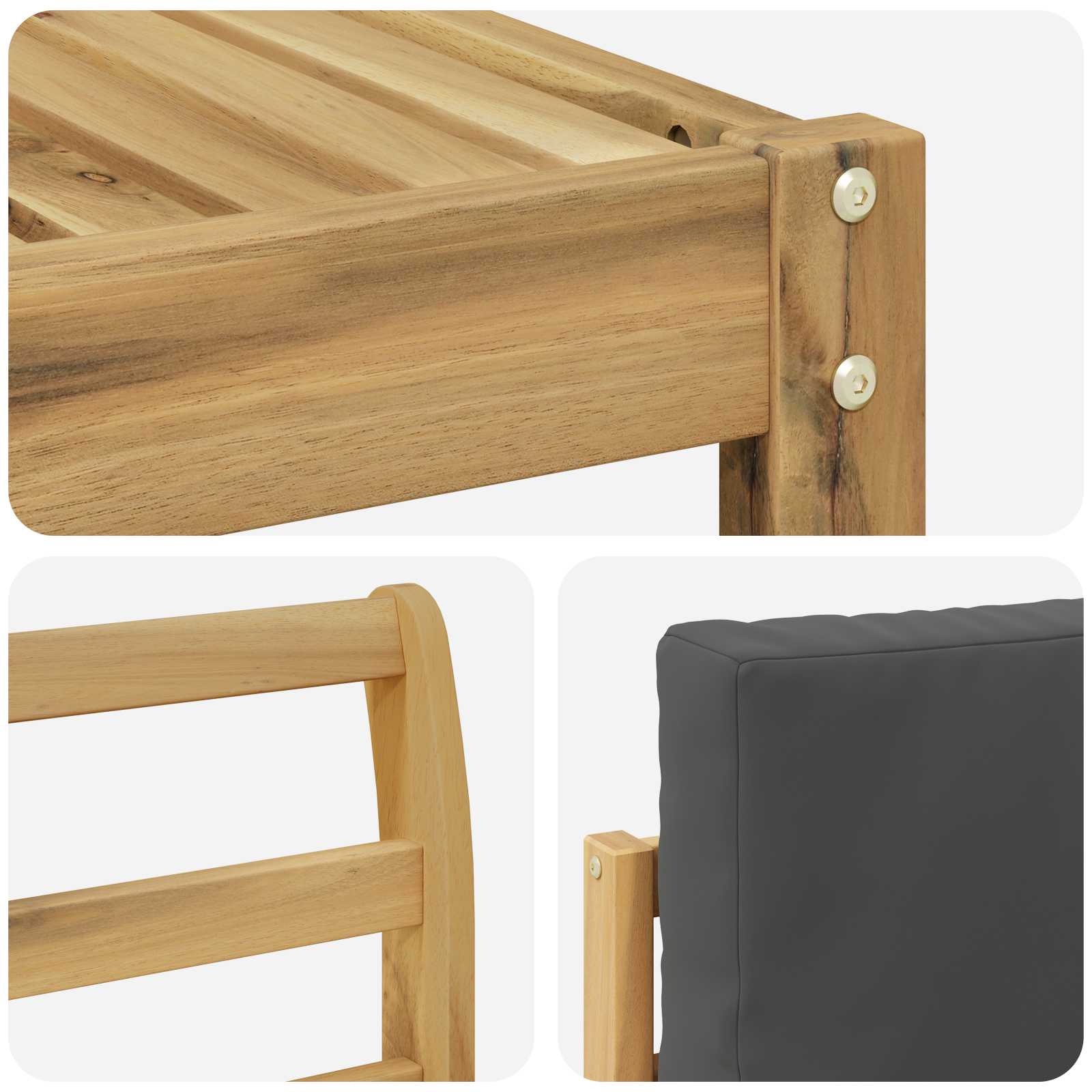 Set vanjskih sofa 6 pcs Bijela i antracit 253 x 122,5 x 73 cm