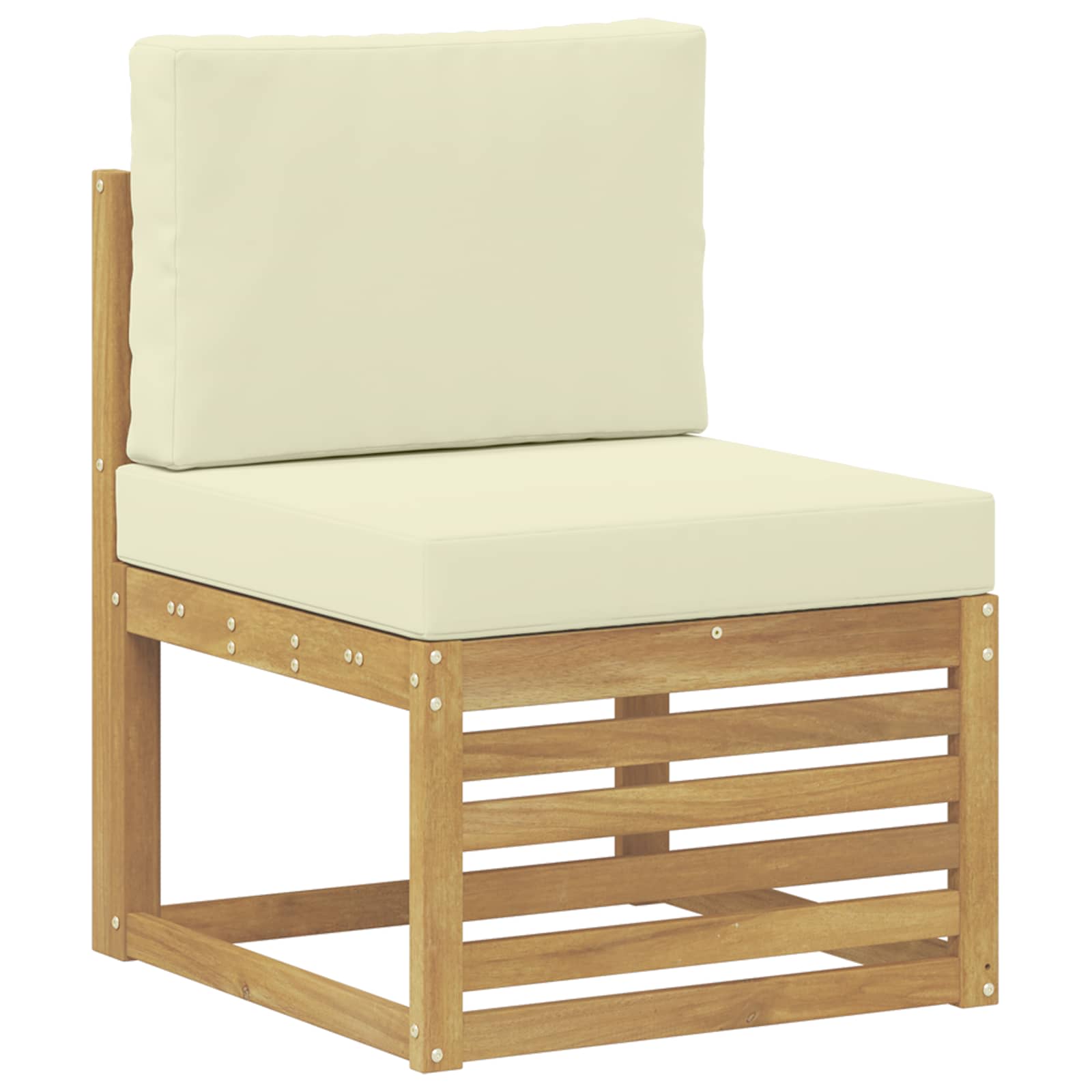 Set vanjskih sofa 6 pcs Bijela i krem 257 x 122,5 x 73 cm