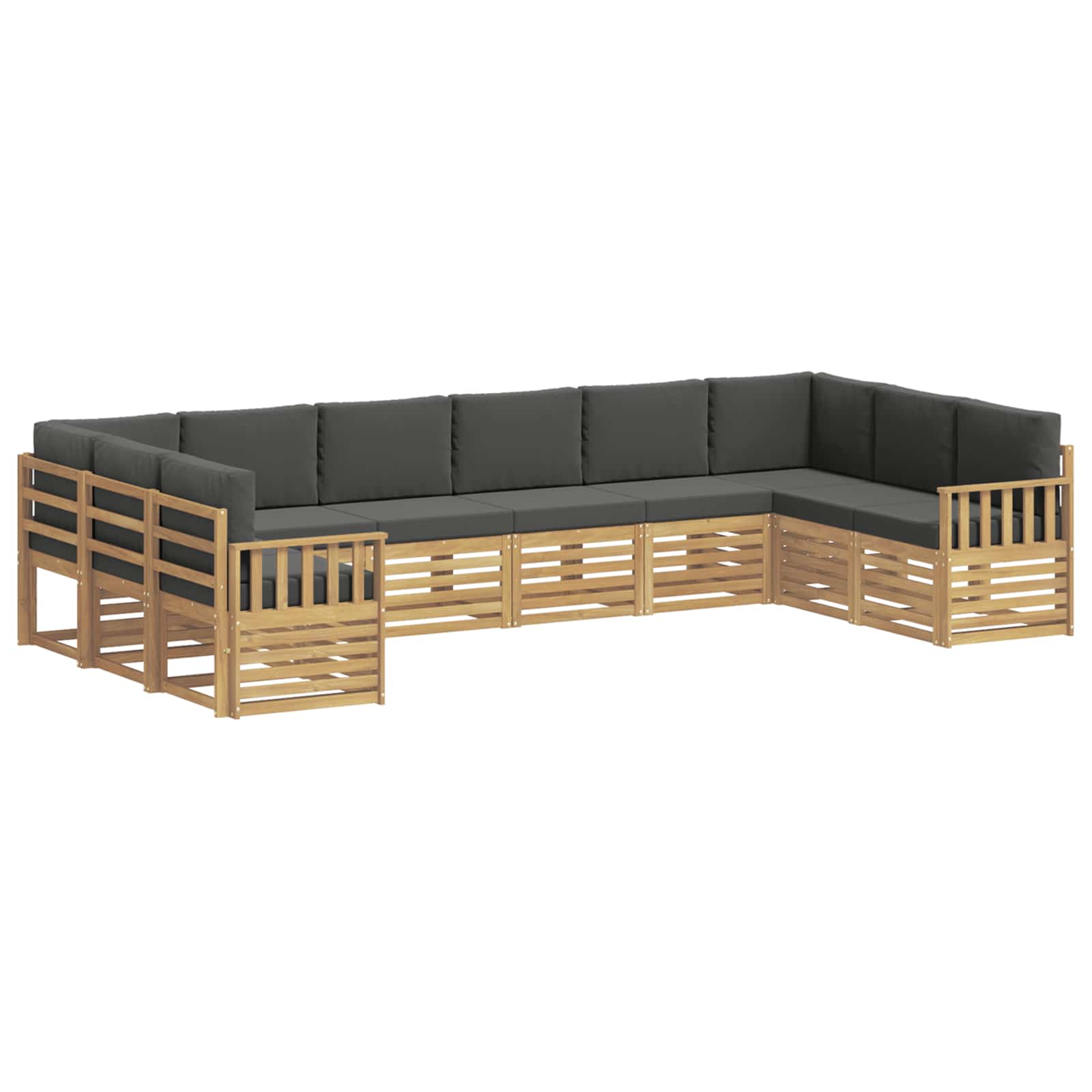 Set vanjskih sofa 7 pcs Bijela i Antracit 363 x 187,5 x 73 cm