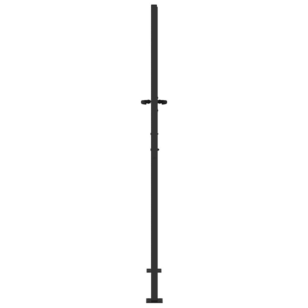 Vrtna vrata Crna 105 x 205 cm Čelik s prahom premazan