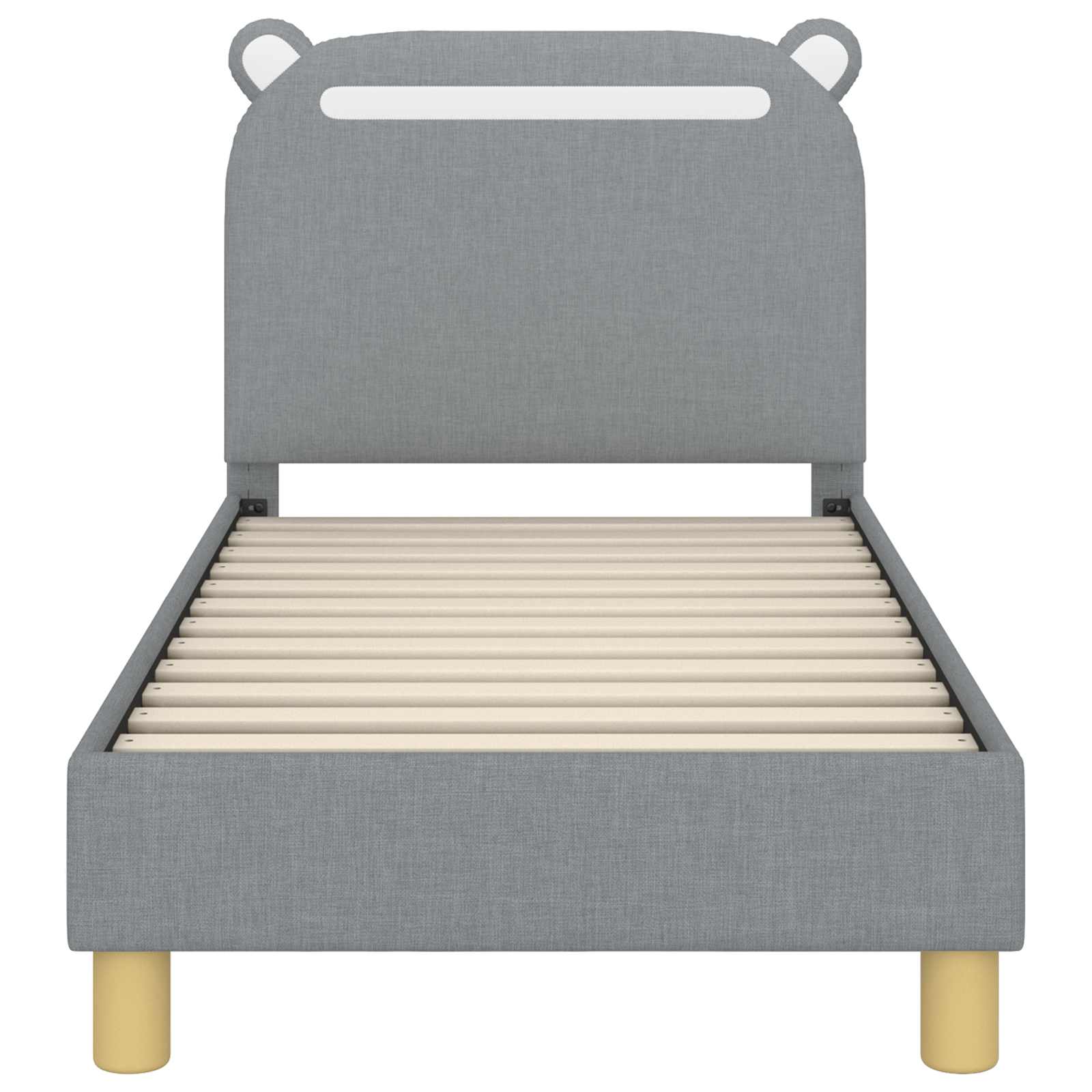 Okvir kreveta za malu djecu s naslonom Svjetlosiva 70 x 140 cm