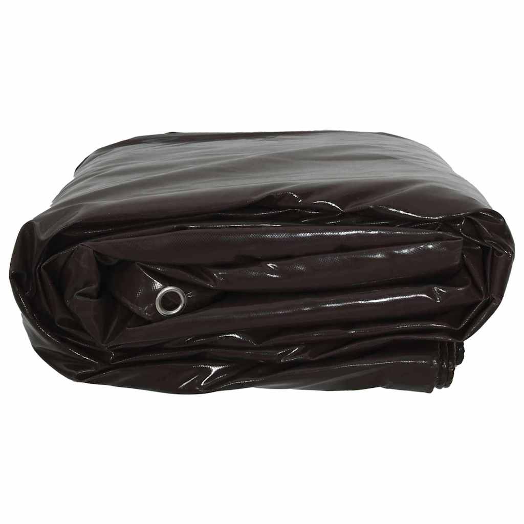 Cerada 650g / m² Smeđa 1,5 x 6 m Platno s PVC premazom