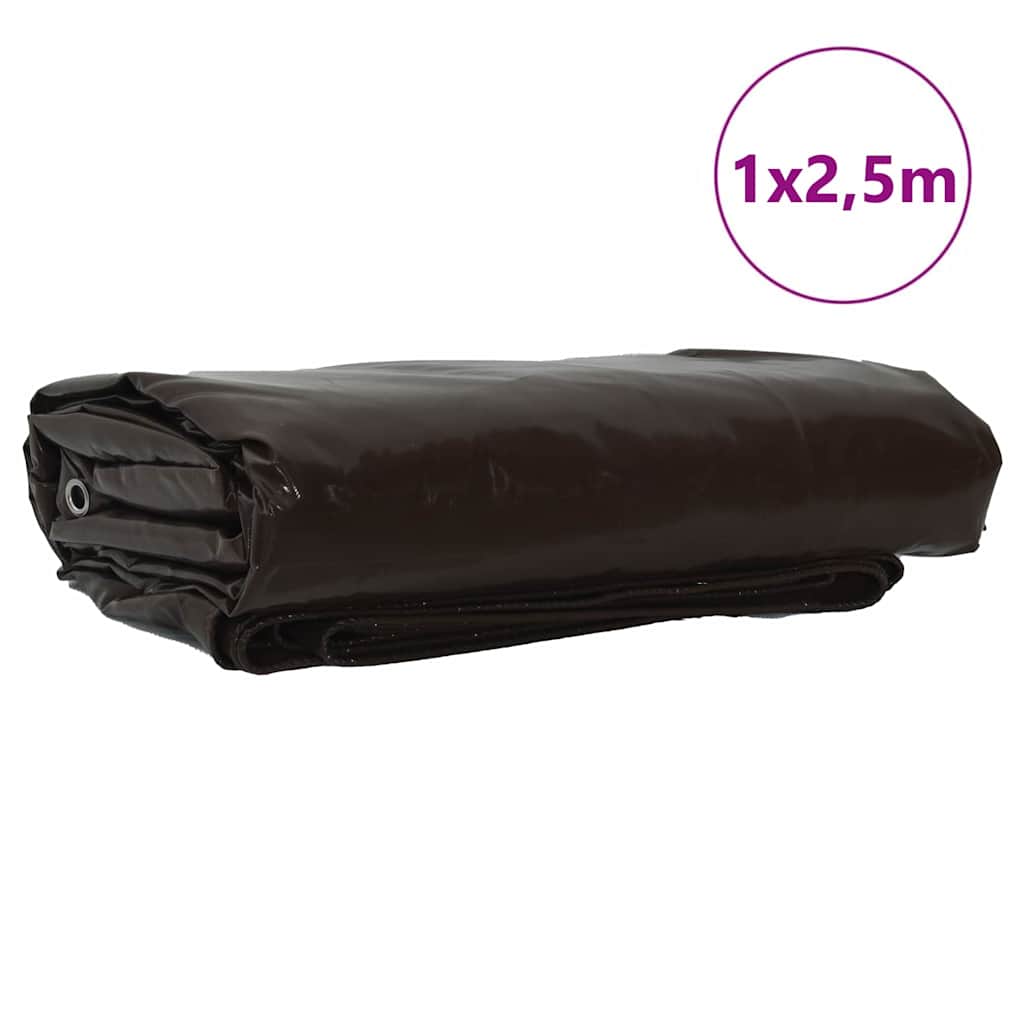 Cerada 650g / m² Smeđa 1 x 2,5 m Platno s PVC premazom