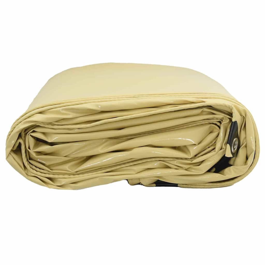 Cerada 650g / m² Bež 4 x 5 m Platno s PVC premazom