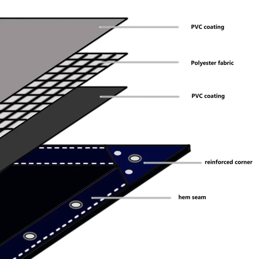 Cerada 650g / m² Bež 4 x 7 m Platno s PVC premazom